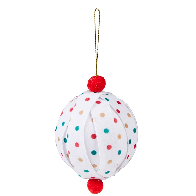 Patterned Paper Ball Ornaments Set of 2