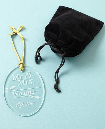 Personalized Glass Christmas Ornament