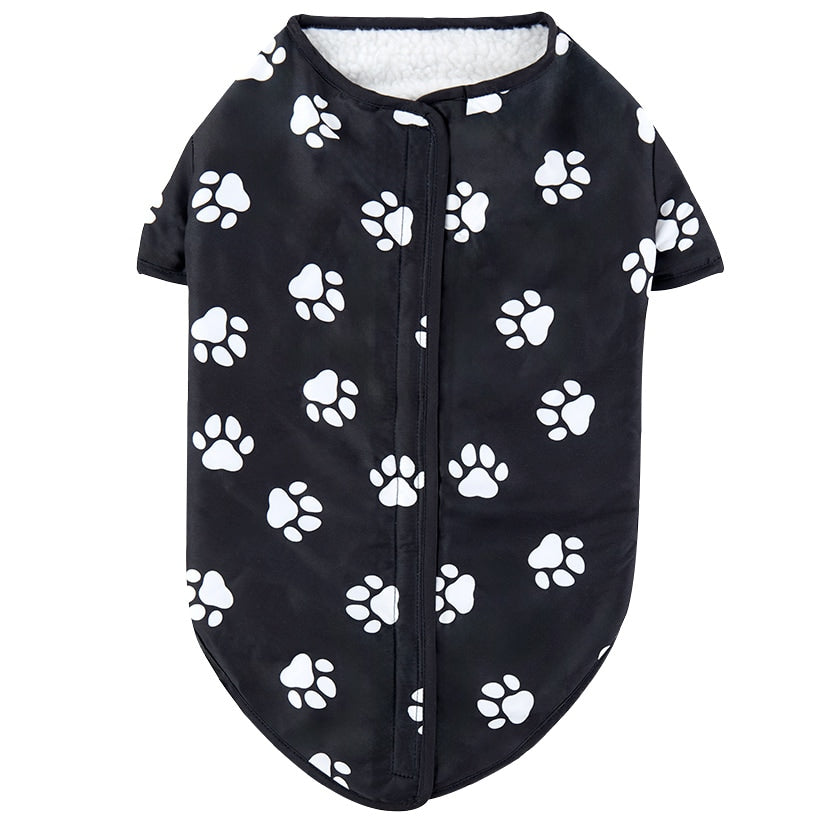 Pet Sherpa Jacket - Cozy, Reversible Design with Easy Fabric-Magic Closure