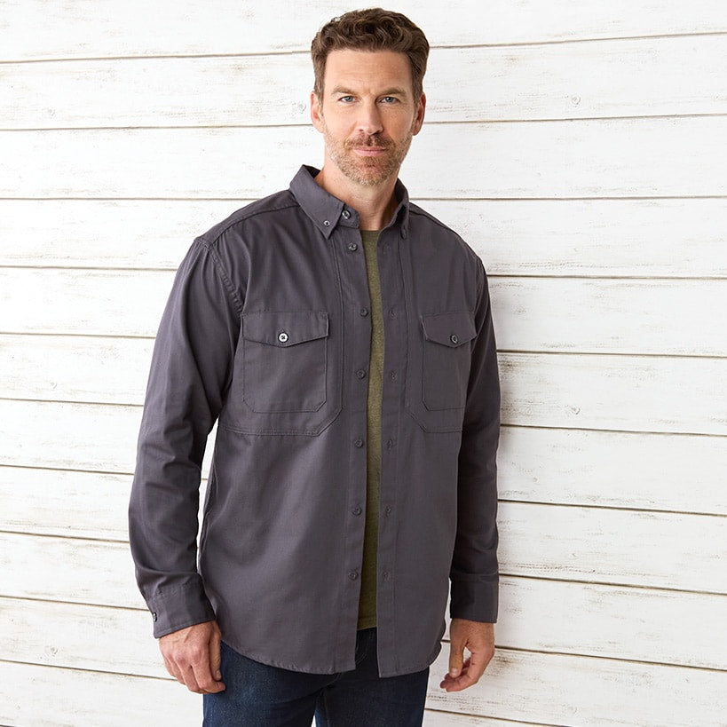 Pioneer Men's Long Sleeve Shirt#select-color_carbon