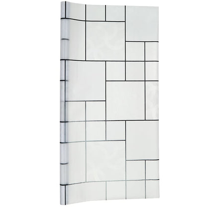 Window Film PVC Embossed In Geometric Ivy Or Square Design