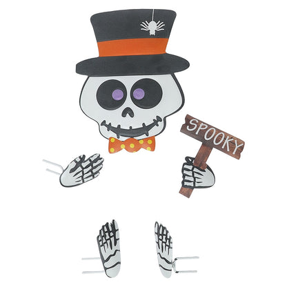 Pumpkin Decorating Kits Metal In Cat Ghost Bird Or Skeleton Characters