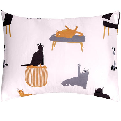 Cat's Life Reversible King Complete Comforter Set
