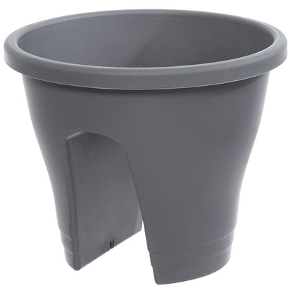 Rail Planter for Deck or Balcony Terracotta Gray or Green
