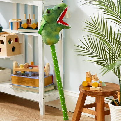 Magic Sounds Plush Animal Head Riding Stick - Interactive Pretend Play Toy