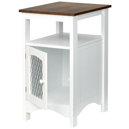 Rustic Two-Tone Side Table