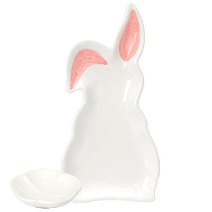 Easter Bunny Tableware, Ceramic Serving Pieces or Table Runner