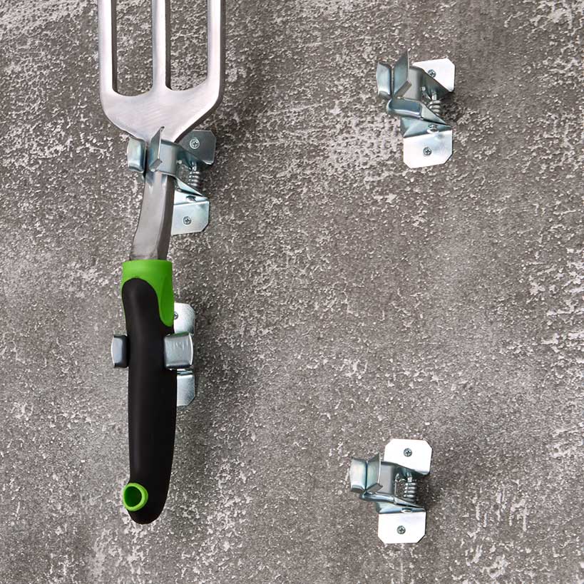 Wall Clamps Set Of 10 Spring Grip For Brooms Mops Rakes Organization
