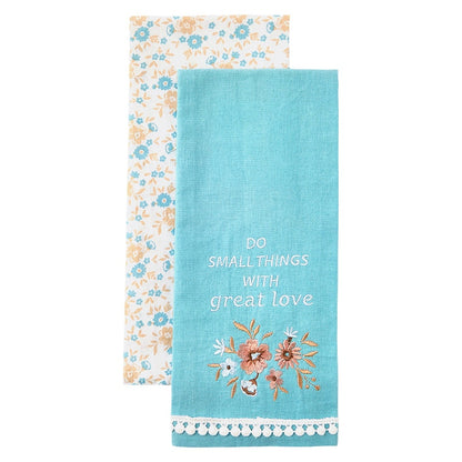 Kitchen Towels Spring Floral Set of 2