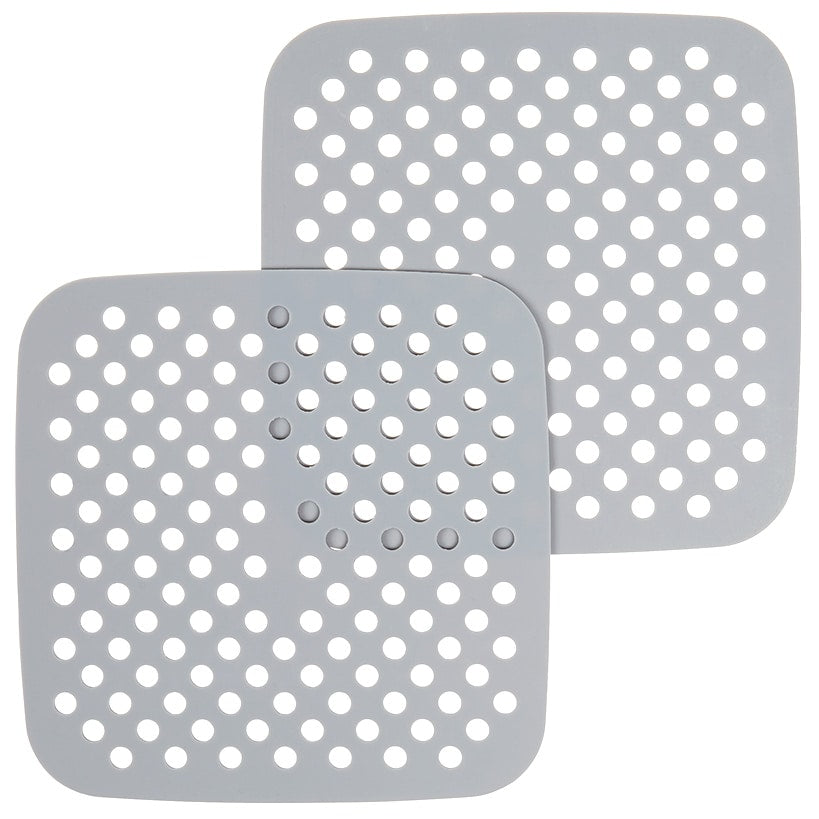 Square Reusable Nonstick Silicone 7.5" Air Fryer Liner - Set of 2