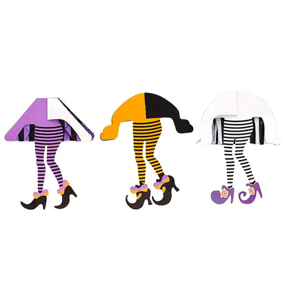 Halloween Hanging Witch Legs Décor - Set of 3