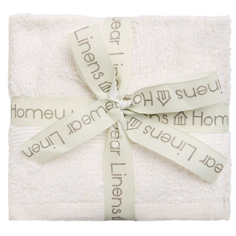 Homewear High Rise Stripe Low Twist Cotton Washcloth, Set of 6