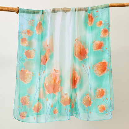 Women's Sheer and Lightweight Chiffon Scarf