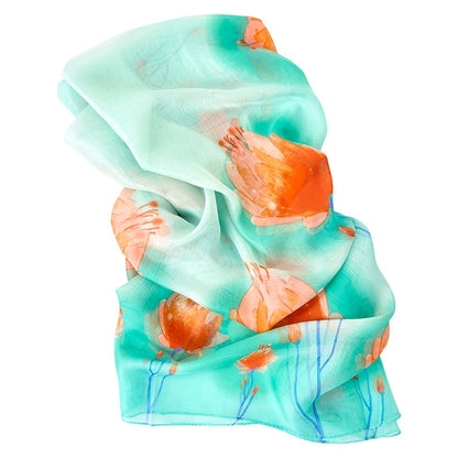 Women's Sheer and Lightweight Chiffon Scarf