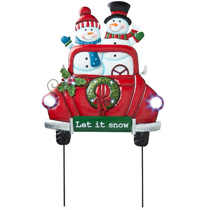LED Let It Snow Yard Stake