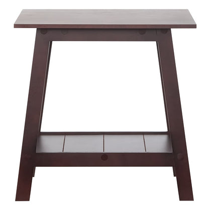 Wood Rectangular 2-Tier Accent Side Table