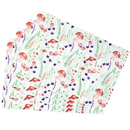 Fairy Garden Mushroom Table Runner or Set of 4 Placemats