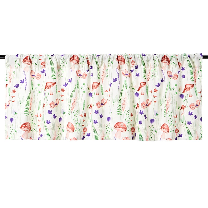 Spring Mushroom Shower Curtain, Bath Rug, Hand Towels, Valance or Hooks