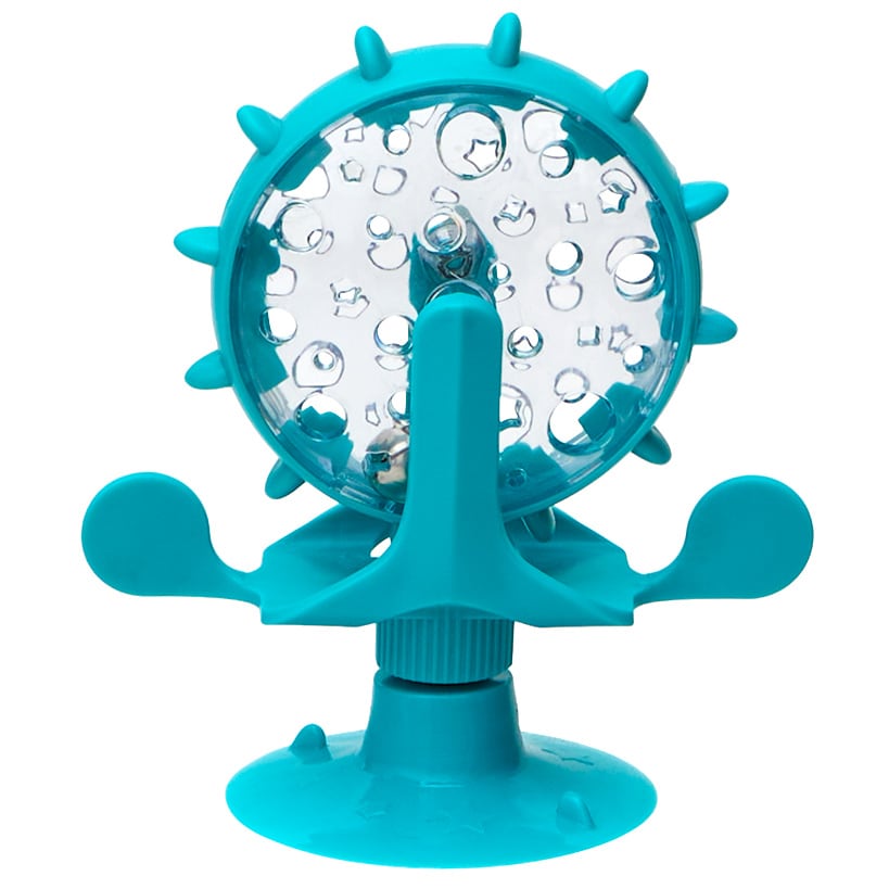 Spinning Windmill Cat Treat Dispenser With Suction Cup