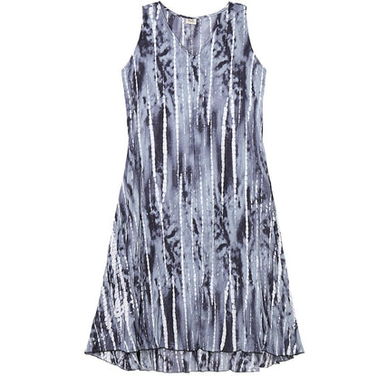 Women's Tie-Dye V-Neck Midi Dress