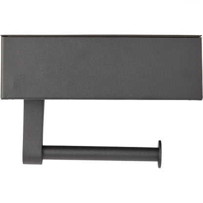 Metal Bathroom Toilet Paper and Wipe Holder - Adhesive or Wall Mount