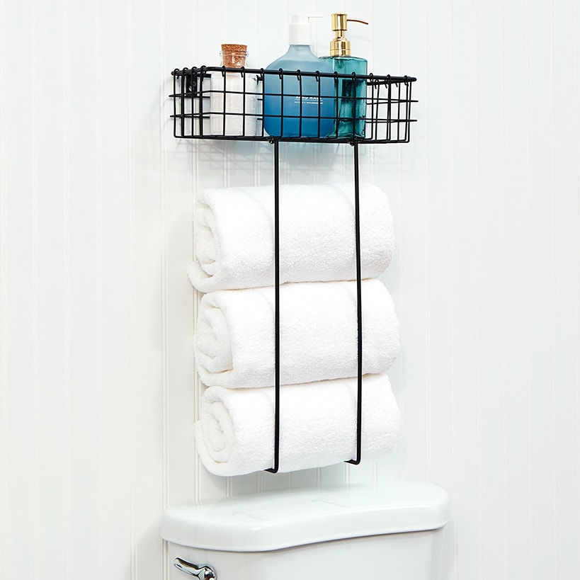 Bathroom Toilet Paper Holder or Towel Holder with Storage Shelf#select-holder_towel-holder