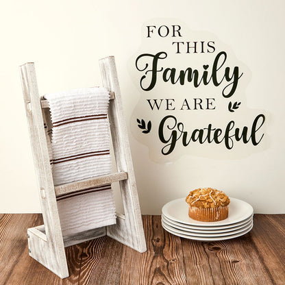 For This Family We Are Grateful - Wall Decor