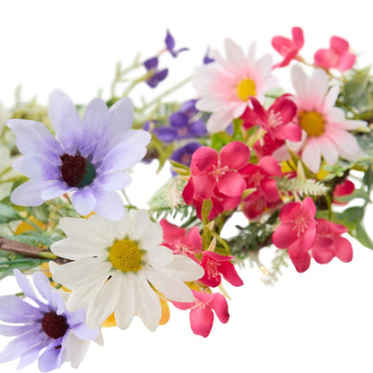 Vibrant Wildflower Garland or LED Candle Ring