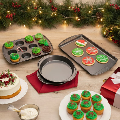 Wilton Nonstick Baking Pan Gift Set - Loaf, Round, Oblong, Muffin