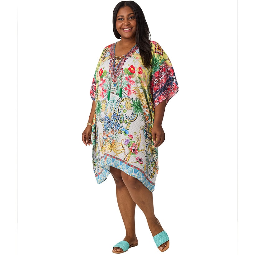 Women's Lace-Up Swimsuit Cover-Up Kaftan