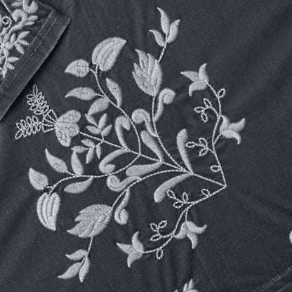Women's Embroidered Velvet Open Front Cardigan