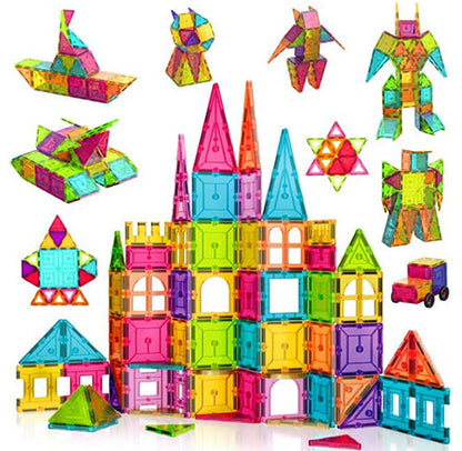Contixo ST4 Magnetic Tiles 112 PCs 3D Building Blocks
